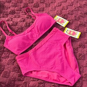 Vibrant Pink Women's Two Piece Set